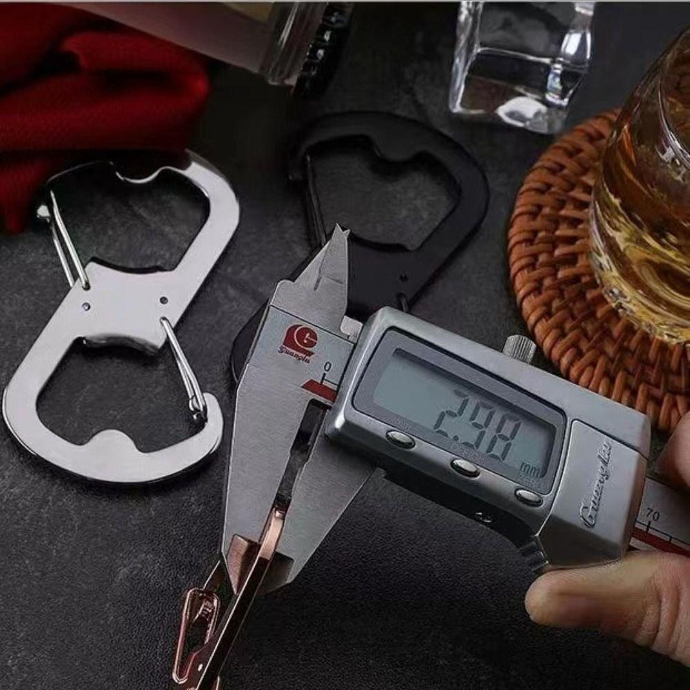 Stainless Steel 8-shaped Carabiner Bottle Opener Outdoor Backpack Clasps Camping