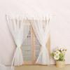 112 Dollhouse Miniature Curtain White Fabric Lace Door Curtain Window Decor Model Bedroom Living Room Furniture Decor Toy