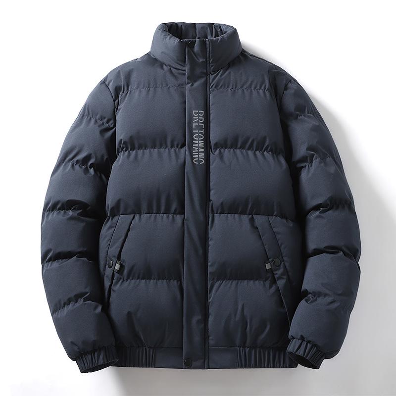 Men's Winter Thickened Down Cotton Jacket - Warm, Versatile Outerwear for Mid-aged and Youth. Trendy and Comfortable Cotton Top for Winter.