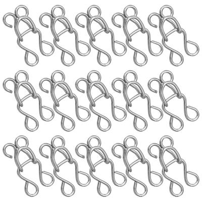 100Pcs Metal Hook and Eye Closures for Bra Dresses Skirts Trousers Sewing DIY Clothing Fasteners Strong Rustproof Thickened