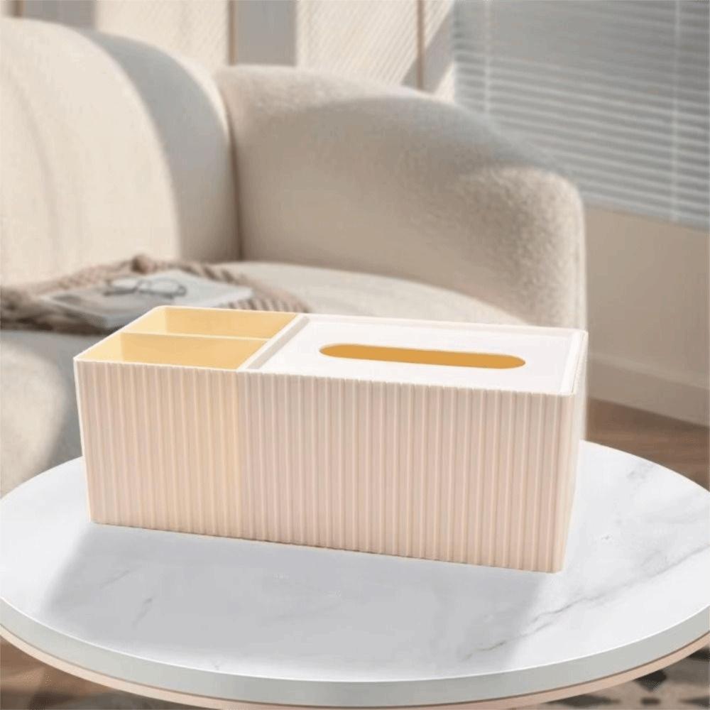 Striped Napkin Holder Removable Lid Tissue Dispenser Modern Desktop Organizer  Living Room