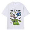 2026 Cartoon Crocodile Shinchan Batman Printed Graphic Y2k Harajuku Streetwear 100% Cotton T Shirt Casual Oversized Summer Men T-shirt