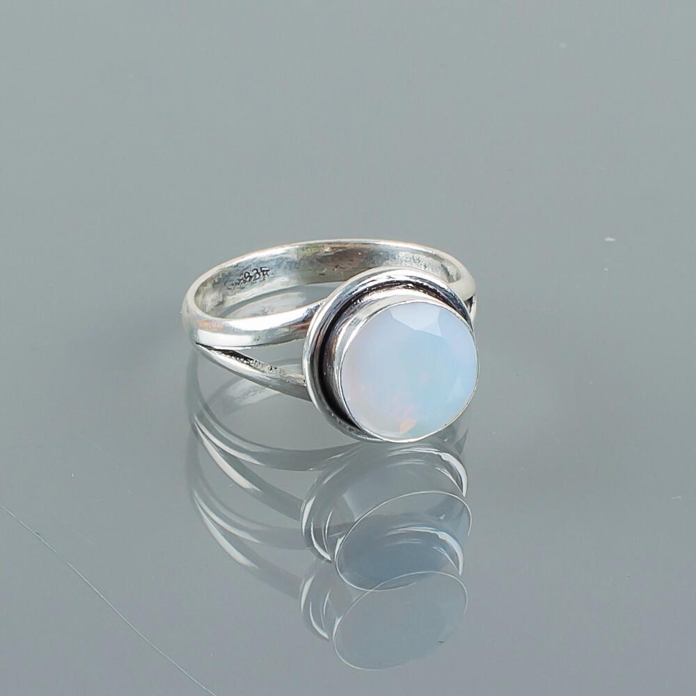 Rare Milky Opal Gemstone 925 Sterling Silver Jewelry Handmade Ring Birthday Gift RR-11-15