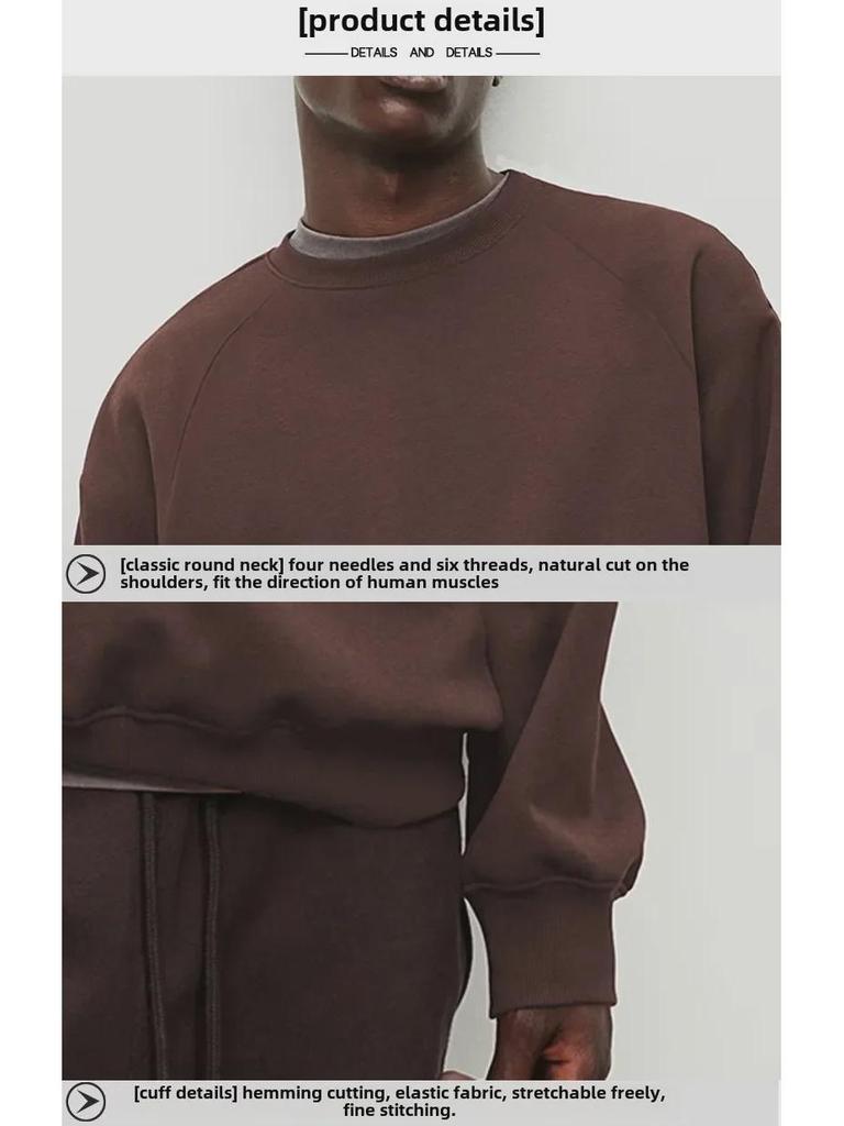 Men's Loose Casual Long Sleeve Pullover Sweatshirt - Autumn and Winter Round Neck, Student and Couple Style