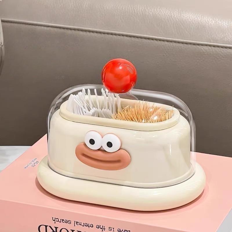 Dopamine Creative Toothpick Holder For Home Living Room Tabletop, Personalized Dental Floss Container And Cotton Swab Storage Tube