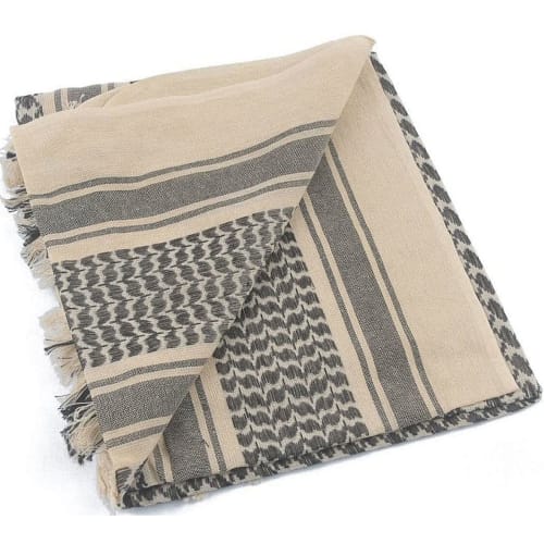 Afghan Stole, Shemagh, Neck Scarf, Face Mask, Airsoft Gear, 100% Cotton (Antique White)