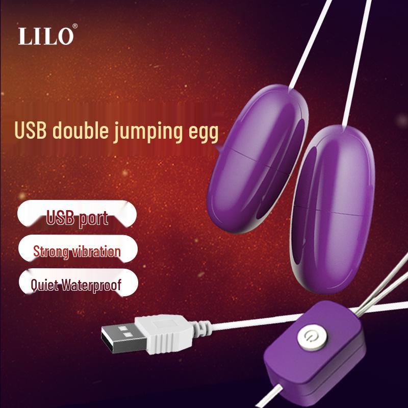 Lailes Podwójny Wibrator USB z Lizaniem Językiem do Samoprzyjemności i Użytku Par