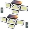 Outdoor Solar Lights for Outside, 324 LED 3000LM Motion Sensor Outdoor Lights Waterproof IP65, 4 Heads Solar Powered Flood Security Light with Remote