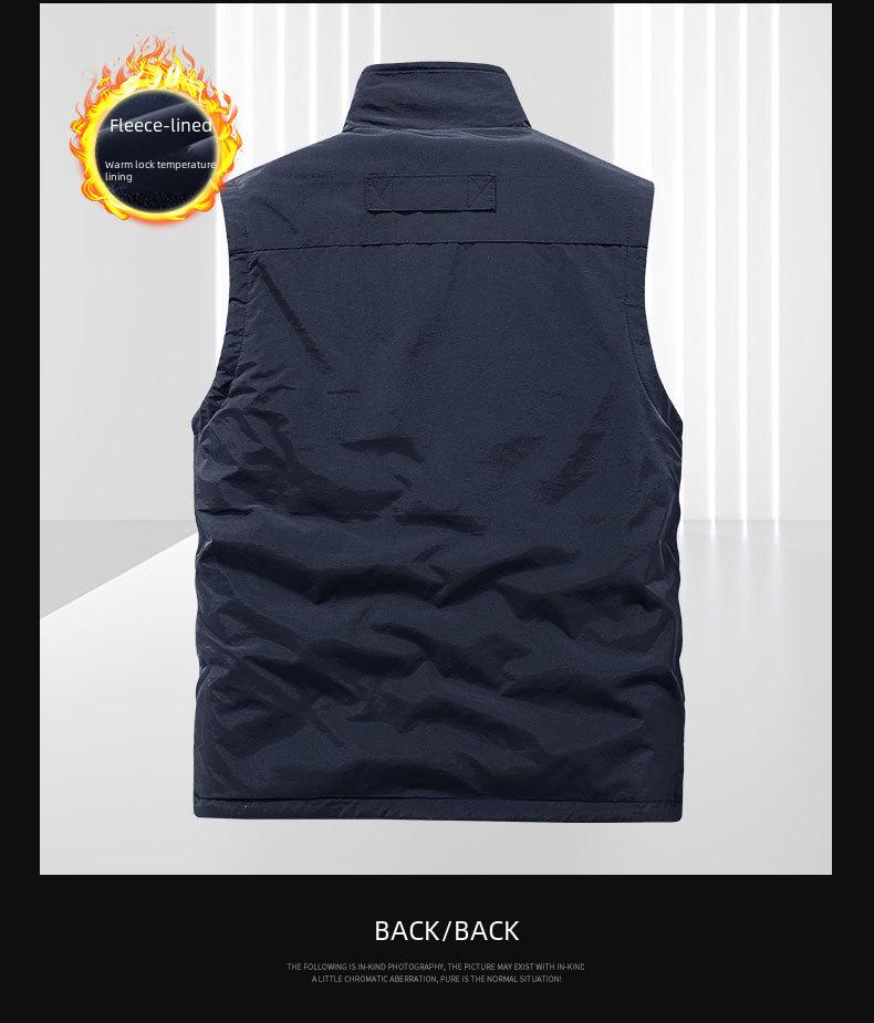 Men's Outdoor Double-Sided Fleece Vest - Thickened Autumn/Winter Polar Fleece Waistcoat