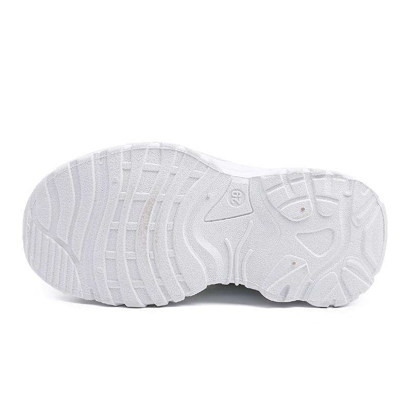 Warrior Synthetic Leather Fabric Sports Fashion Trendy Versatile Lightweight Breathable Running Shoes Kids Sneakers White WZ(CL)-1238