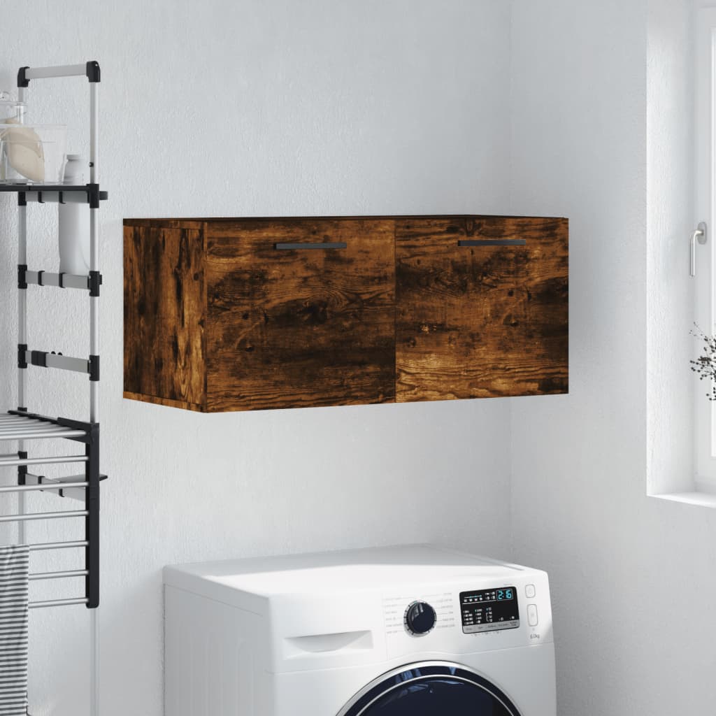 Vidaxl Wall Cabinet, Smoked Oak, 80X36.5X35 Cm