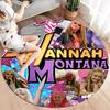 Hannah Montana Okrągły Dywanik, Dywan do Salonu, Sypialni, na Sofę, do Pokoju Zabaw, Antypoślizgowa Mata Podłogowa