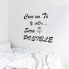 WZ9061 English Slogan Stick Figure Flower Bedroom Living Room Home Background Landscaping Decorative Wall Sticker