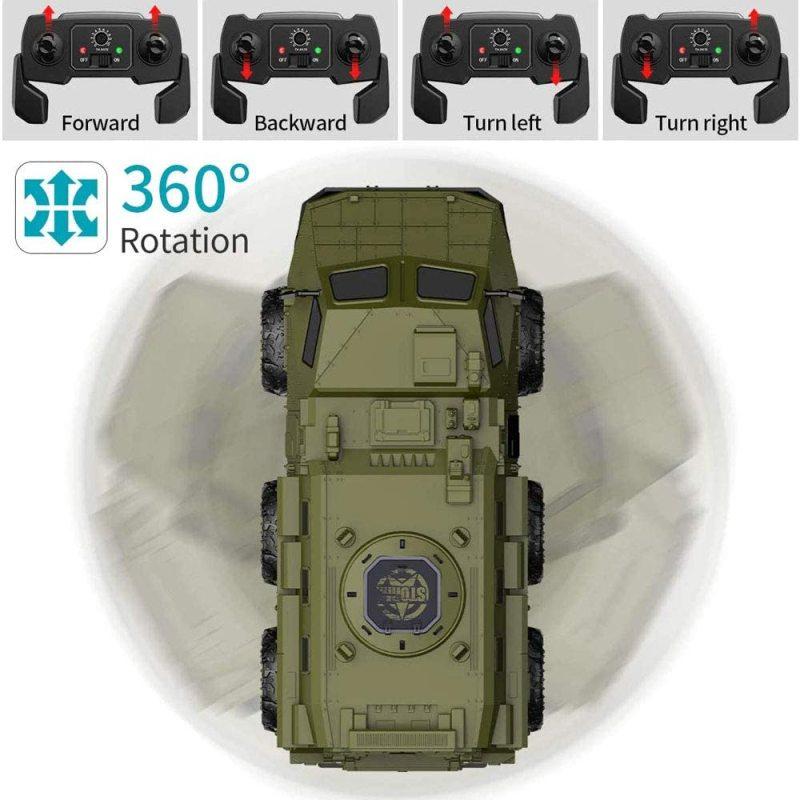 Six Wheel Army Truck 1/16 Remote Control Armored Vehicle Full Scale Six Drive Remote Control Stunt