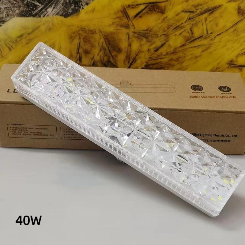 E27 40W/80W LED Long Crystal Lamp Strip Adjustable White Tube Bulb for Balcony Patio Semi-outdoor Lighting