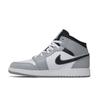 Air Jordan 1 Mid GS Light Smoke Grey Retro Sneakers 554725-078