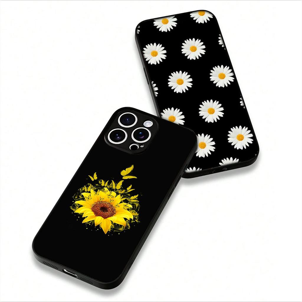 For Samsung Galaxy A55 A54 A25 A36 A17 A26 A35 A33 A34 A14 A37 S8 S9 S20 S21 FE S10 Plus Phone Case Sunflower Flower Yellow