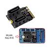 Cablecc NGFF Key A+E PCI Express To SATA 3.0 6Gbps Dual Port Adapter Converter Hard Drive Expansion Card JMB582 2230