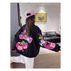 Unisex Cartoon Embroidered Baseball Jacket - Trendy Hip-Hop Style for Spring and Autumn