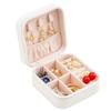 Large Capacity Jewelry Box for Stud Earrings and Rings - Portable Leather Storage with Letter Design