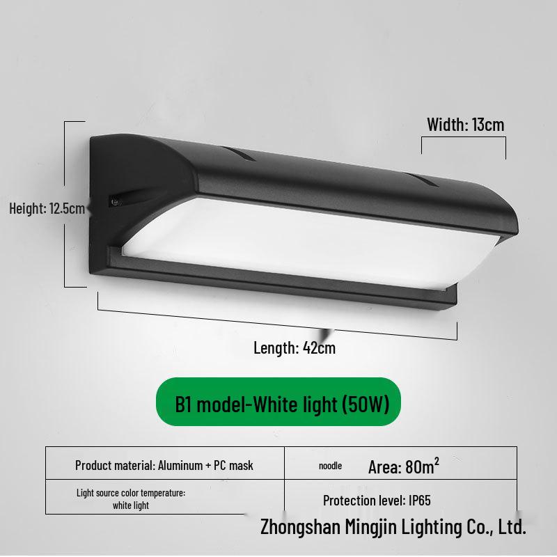 LED Waterproof Outdoor Wall Light for Balcony, Corridor, Courtyard, and Garden