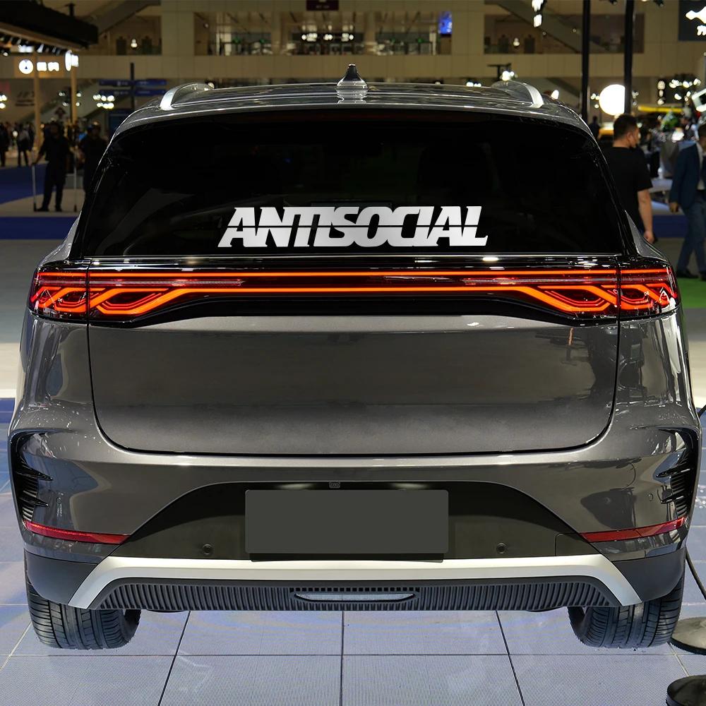 Antisocial Slogan Car Sticker Car Windshield Windows Banner Vinyl Decal For Cars SUV Truck Pickup Auto Decoration Accessories