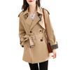 Women's Short Trench Coat: Early Autumn Slim-Fit, High-Sense British Style with Waist Emphasis