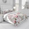Bedding Three-Piece Summer Padded Bed Cover Digital Printing Abrasive Quilt Cover