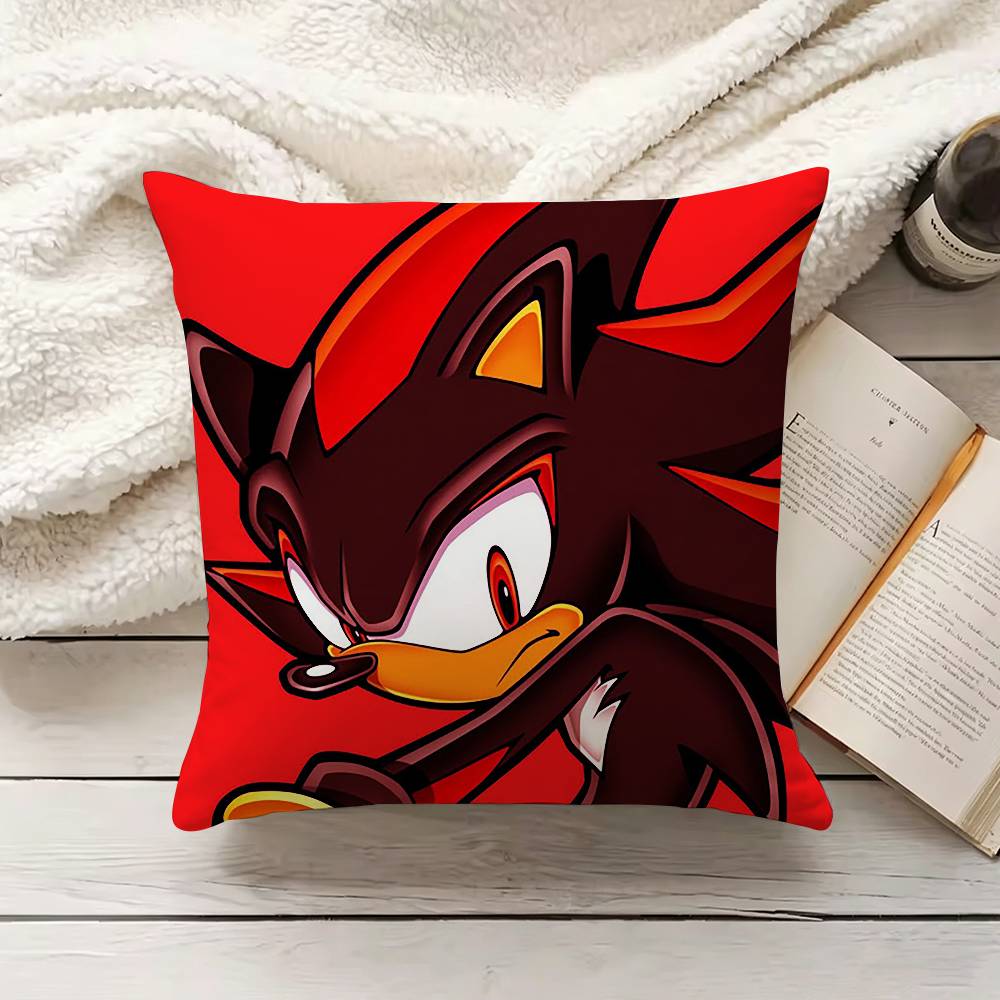Shadow The Hedgehog Various Sizes Square Pillow Case For Car Home Bedchamber Decor