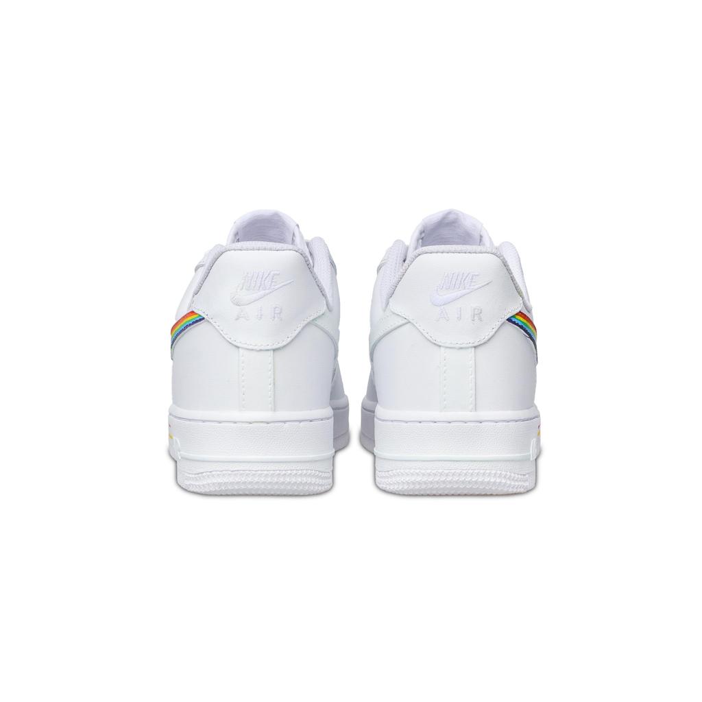 Nike Air Force 1 Rainbow Cow Leather Abrasion Resistant Abrasion Resistant Low top Skateboard Shoes Unisex Multicolor CW2288-111(Team1171-)