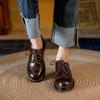Woman Brogue Shoes Woman Platform Oxford Shoes Flats British Style Vintage Cut-Outs Flat Casual Women Shoes Student Retro
