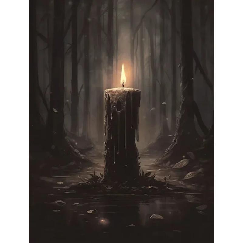 Gothic Dark Fantasy Wall Art  Crow Witch Retro Posters for Living Room  Halloween Horror Canvas Painting Print  Home Decor