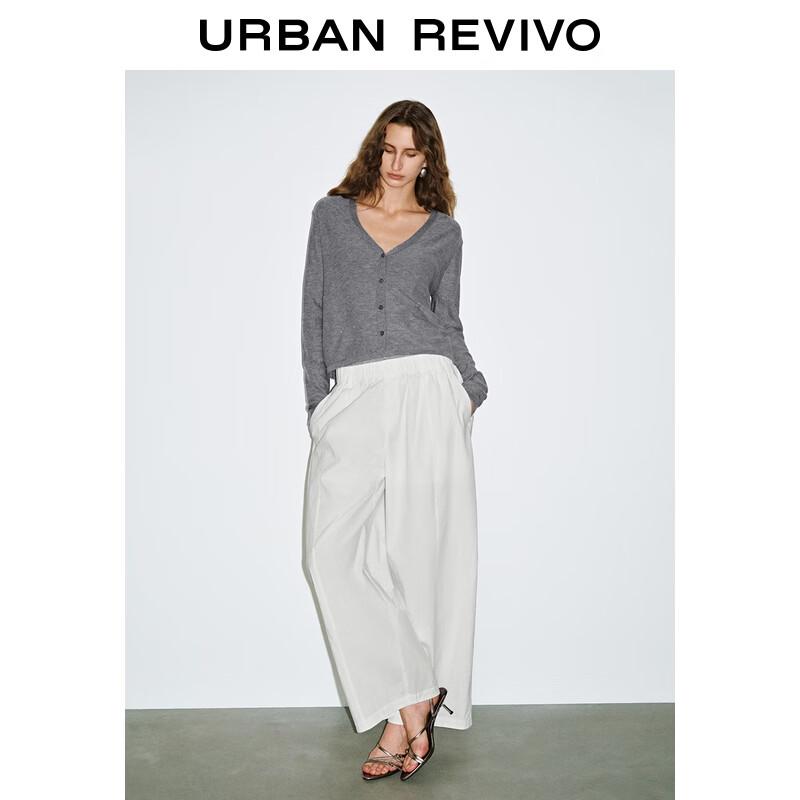 UR 2025 Autumn Women's V-Neck Sequin Knit Cardigan