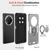 KEYSION Shockproof Case for HONOR Magic 7 Lite 5G Camera Protection Ring Stand Phone Back Cover for Huawei Honor X9c 5G