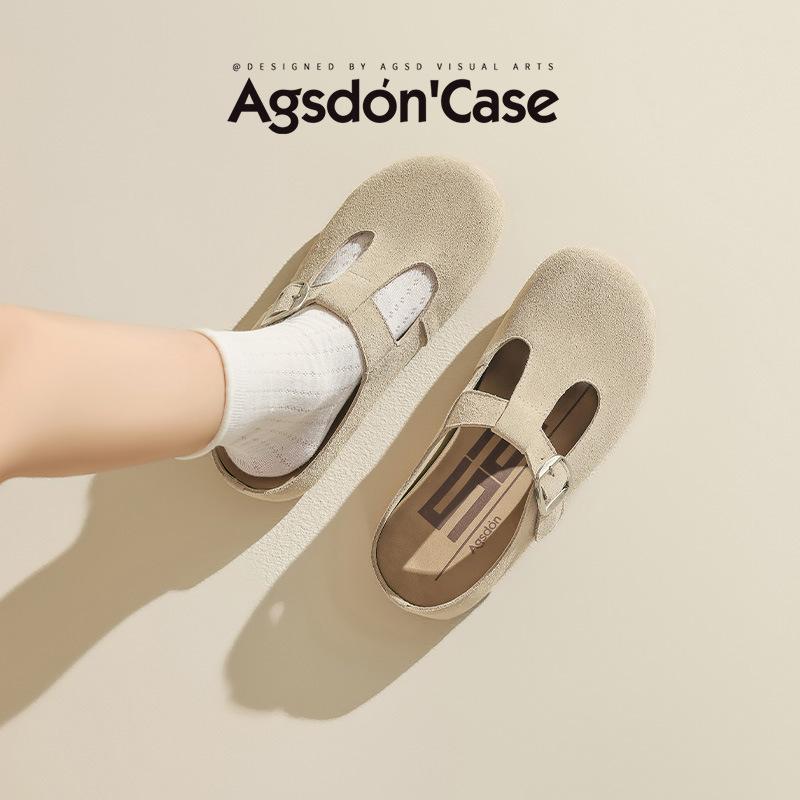 Augustus Deng Boken Baotou Slippers Women's Summer Wear 2025 New Thick-soled One-pedal Half-tow Boken Cold Slippers