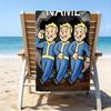 1pc NUKA-BOMBS Fallout Beach Towel with Custom Name, Beach/Swimming/Bath/Picnic/Camping Towel, Suitable for Seaside Beaches
