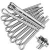 150/230/340PCS Stainless Steel Cotter Pin Kit,304 Stainless Steel Split Pin Assortment Kit +Box Whistle Hairpin U-pin