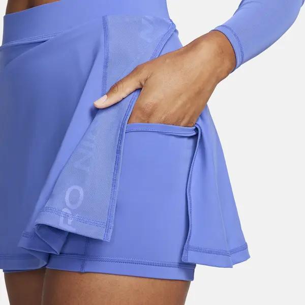 Nike Dri-FIT High-Waisted Zippered Fitted Casual Skirt Women Skirts Blue FB5685-413