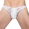 Mens  Underwear Lace Thong Enhance Pouch Patchwork G-String Briefs Pants