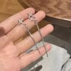 Asymmetrical Star Zircon Tassel Long Earrings: 2025 Elegant High-End Style for Women