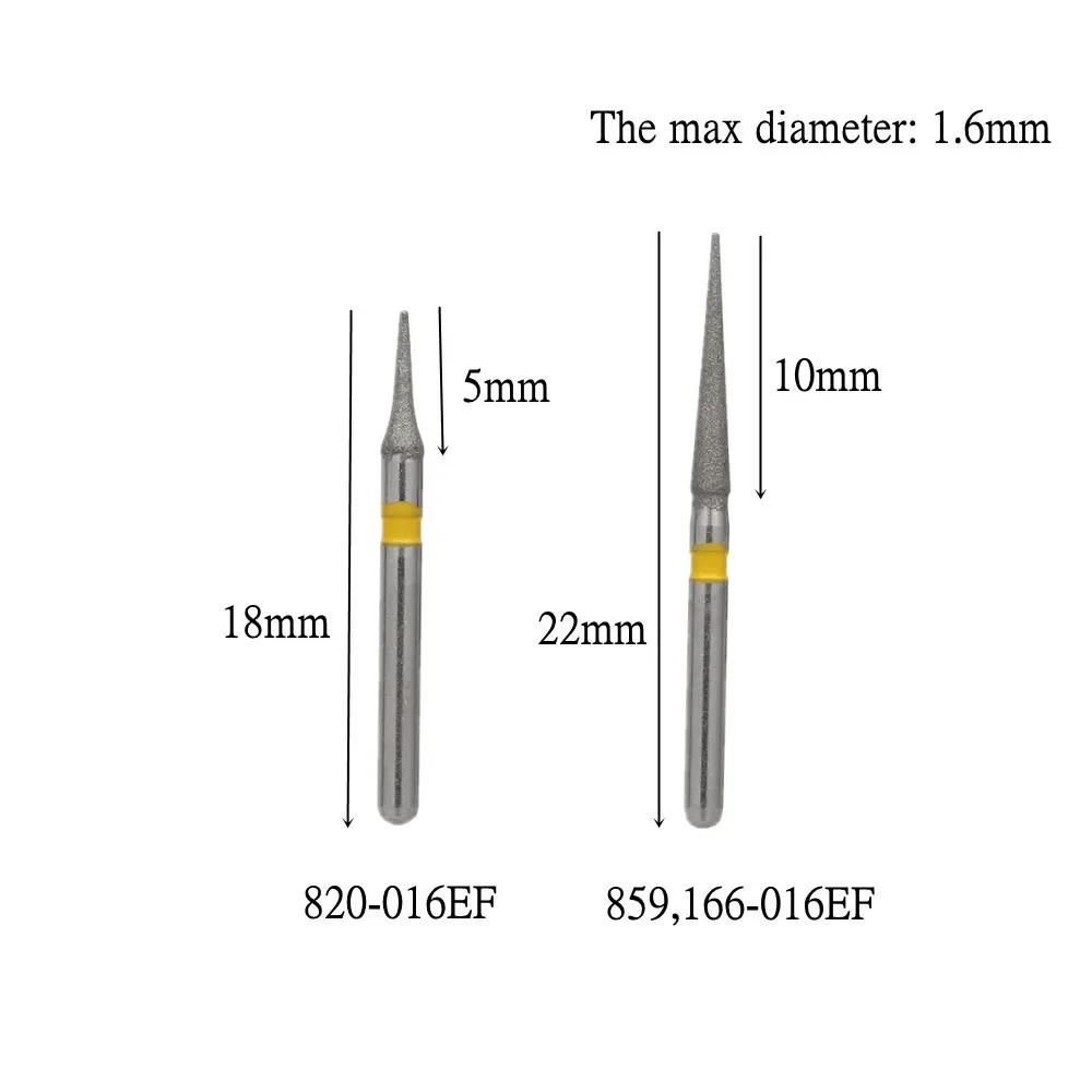 5Pcs Dental Diamond Burs Set High Speed Interproximal Enamel Cutting Polishing Tc-10F 820-016F For Orthodontic Clinic Tools