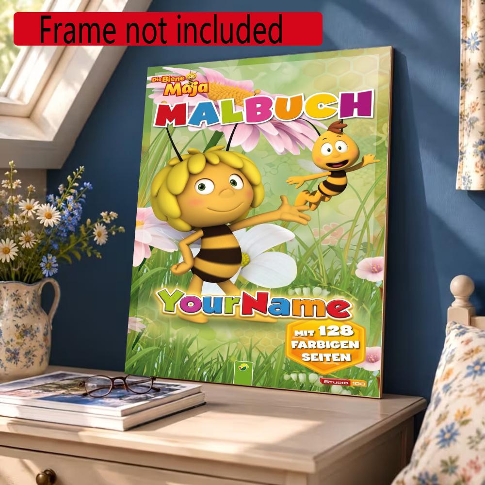 Biene Maja Customize Your Name Diamond Painting Round Diamond Diy Frameless Holiday Artwork Suitable For Home Office Wall Decoration