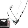 Rear Door Latch Assembly With Cable & Rod, Right Passenger Side For Ford 1992- E150 E250 E350 Econoline Van, Cargo Door Lock Latch Connective Repair