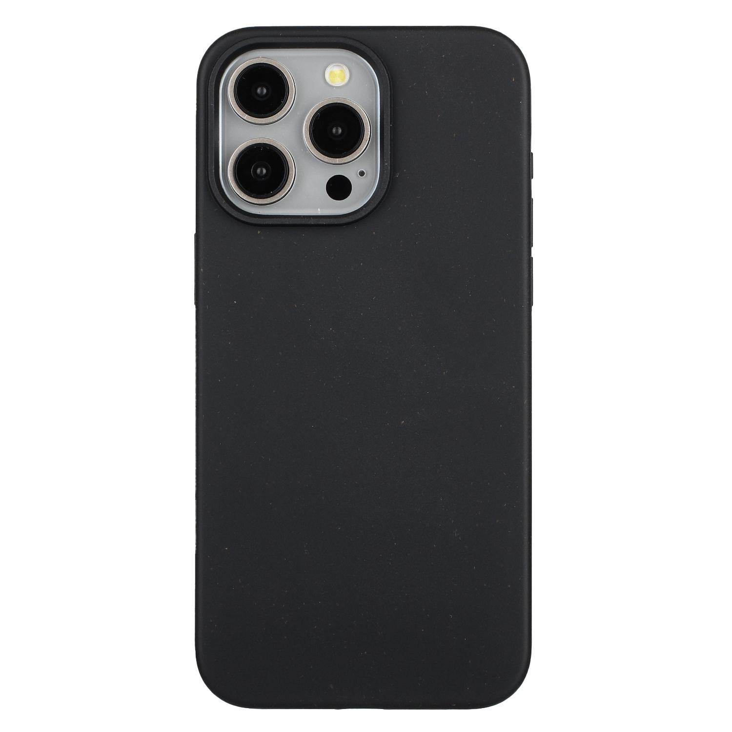 

For iPhone 12/12 Pro Case Wheat Straw+TPU Full Biodegradable Phone Cover Black