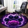 1pc Paw Rose Print Chair Carpet for Office  Machine Washable Rug for Office,  Good Gift for Family or Friends yy251225237