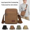 Men's Durable Crossbody Canvas Bag - Trendy, Wear-Resistant, Portable, Versatile for Commute