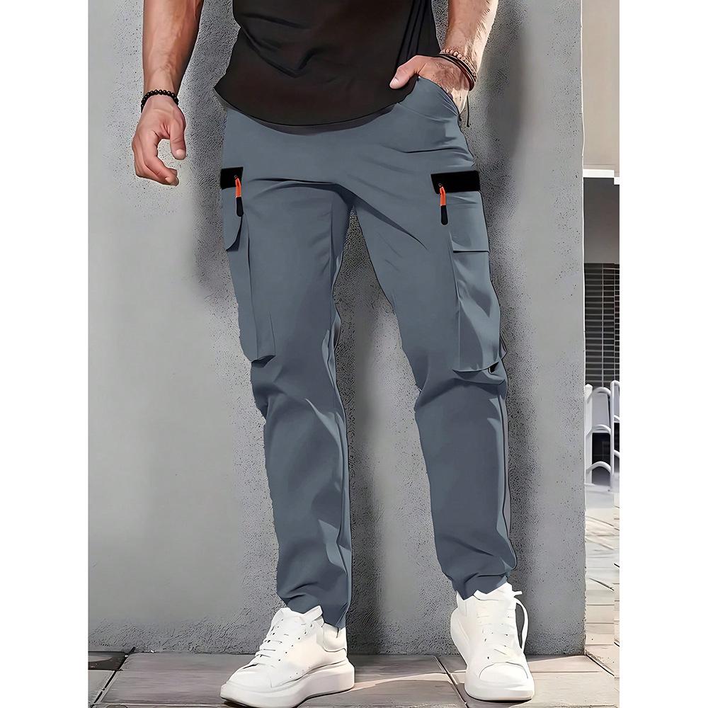 Men's Straight Leg Multi-pocket Casual Workwear Pants - Versatile & Loose Fit