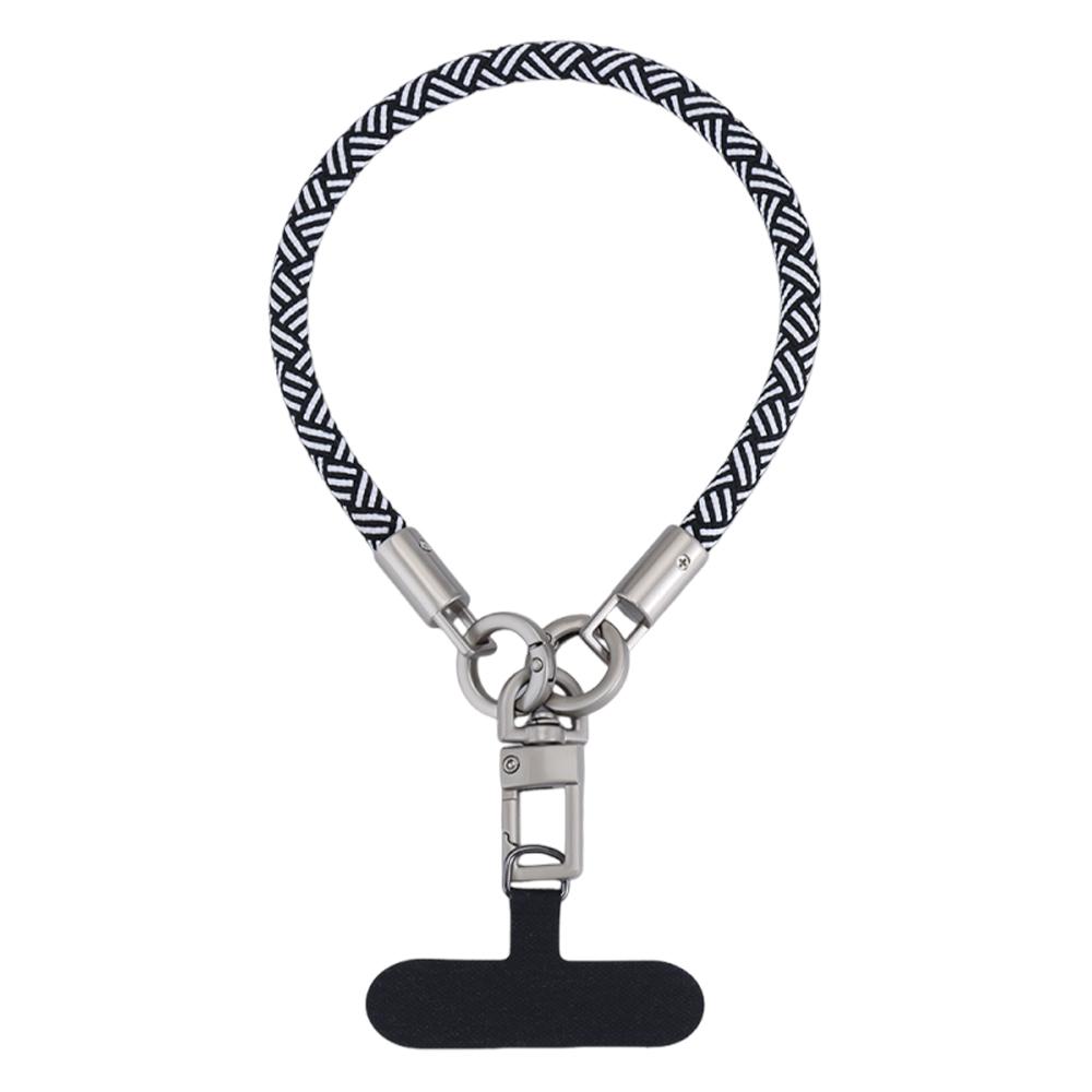 Custom Eco-Friendly Durable Mobile Phone Hand Wrist Lanyards Keychain Sports Polyester Woven Short Wrist Strap Lanyard Phone
