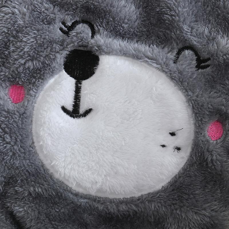 Höst och Vinter Nya Baby Plysch Klätterkläder Baby Varma och Tjocka Tecknad Hund Kanin Söta Bomullskläder för 0-2 År