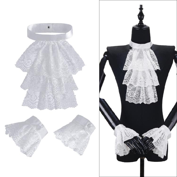 Vintage Styles Neck Ruff Unique Fashion Necklace Ruffled Pattern Neck Collar for Cosplay Lover